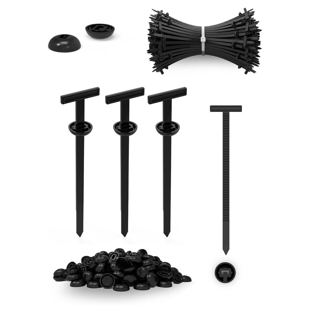 30PCS Nylon Cable Tie Buckle for Car, Heavy Duty T-Style Automotive Zip Ties, Un